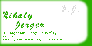 mihaly jerger business card